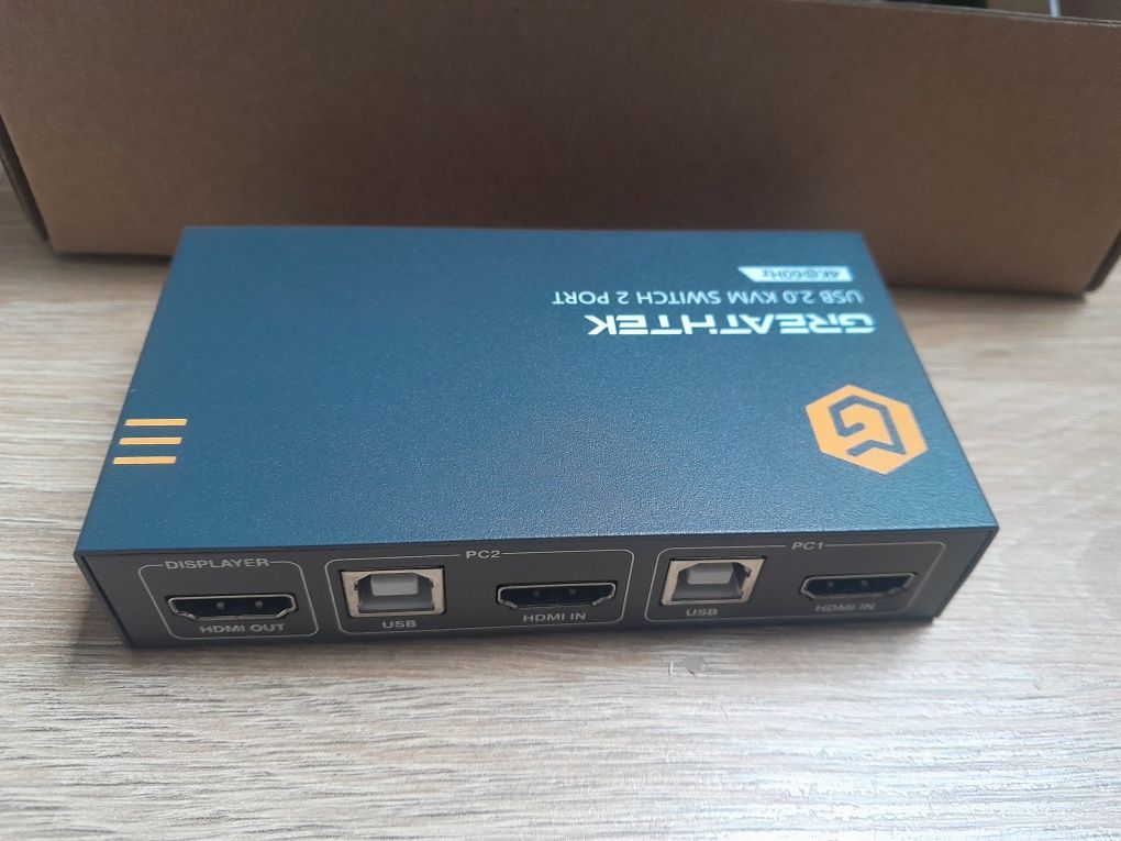 Przełącznik greathtek usb 20 kvm switch 2 port 4k 60hz