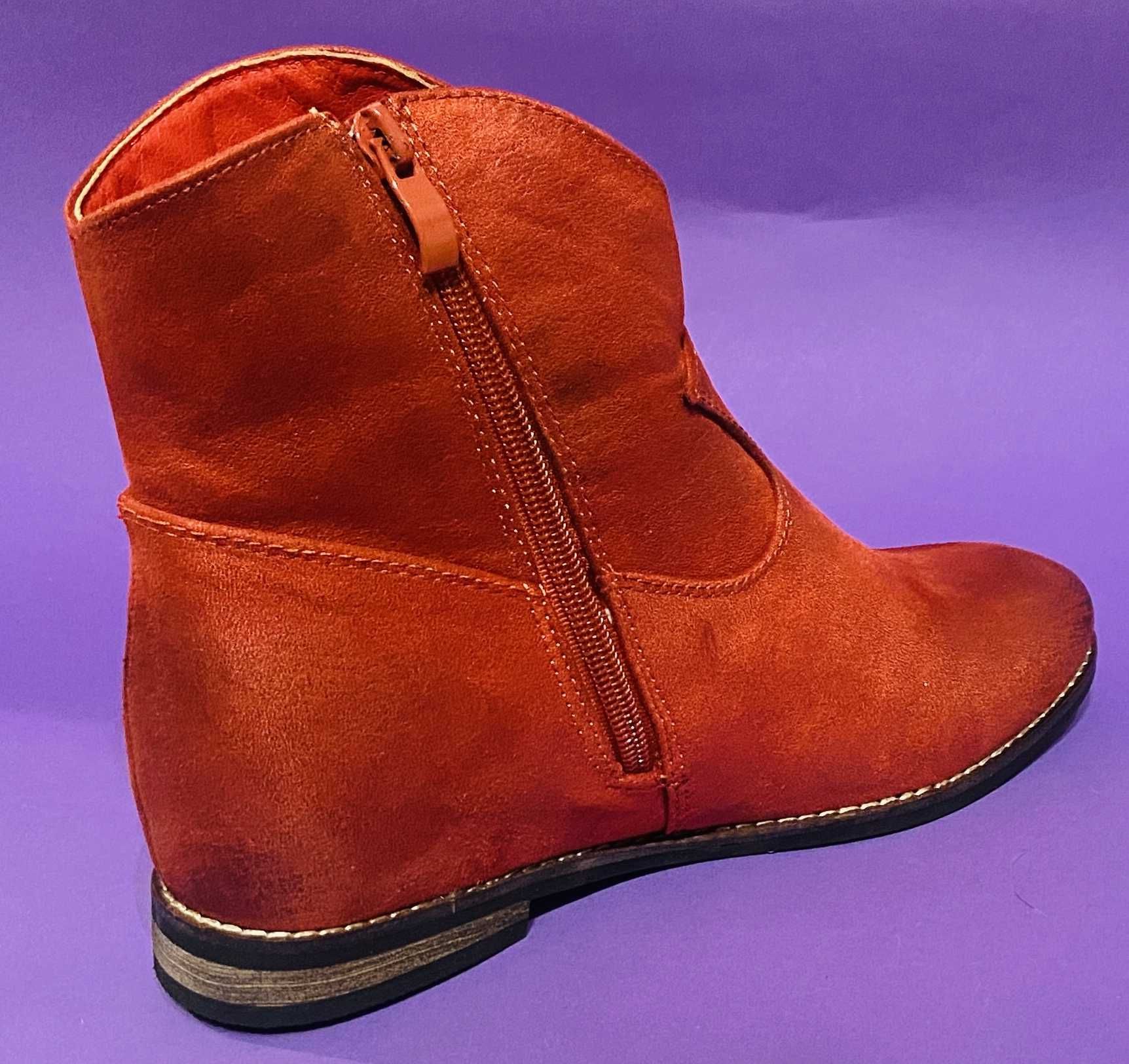 Czerwone damskie botki rozmiar 38 (SKZ20-34)