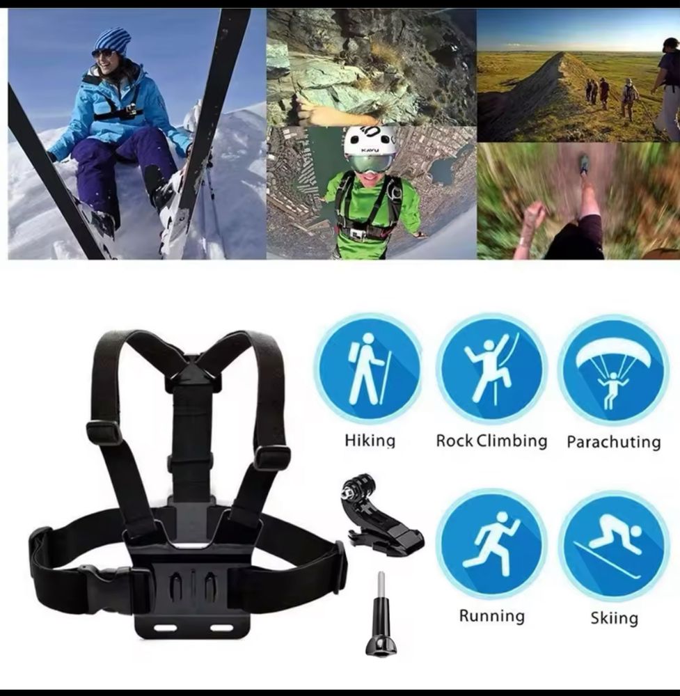 Szelki uchwyt na klate dla kamer sportowych GOPRO DJI INSTA360 itp