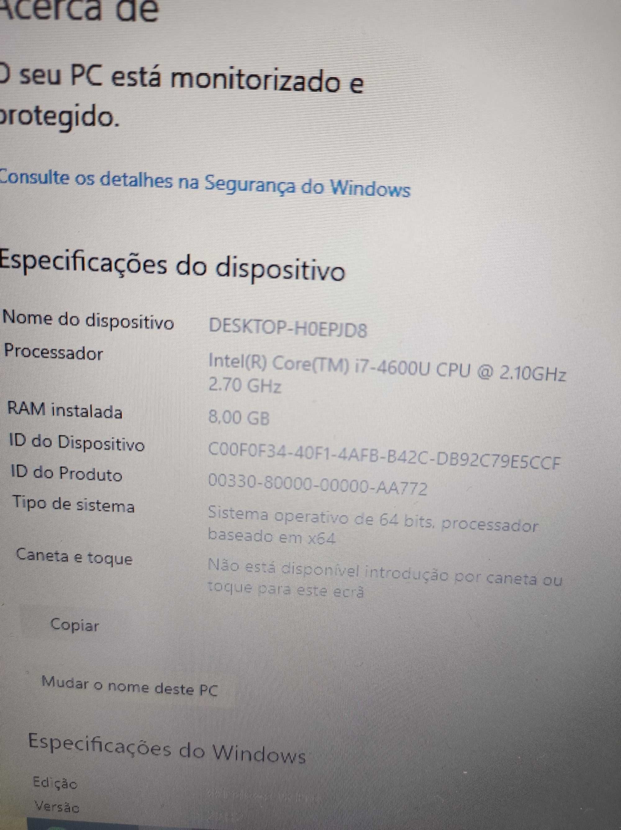 Portatil DELL Latitude E7240 i7 8GB 250GB SSD Windows 10 Pro 150€