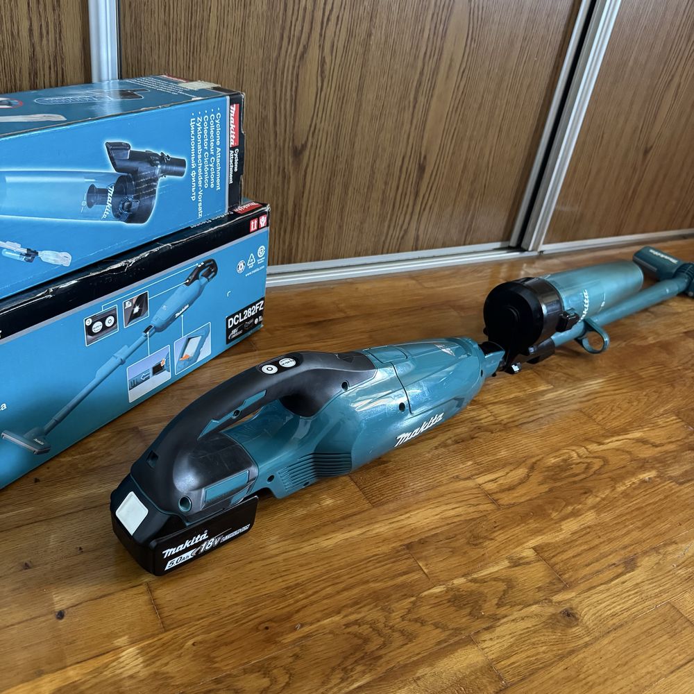 Пилосос Makita DCL282FZ + циклон 191D73-9 + пилосмок настінний тримач