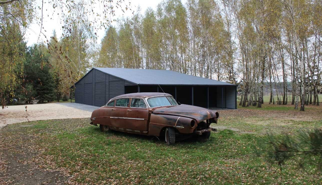 Hala rolnicza magazyn na maszyny wiata garaż blaszany 20x8m (dostawa)