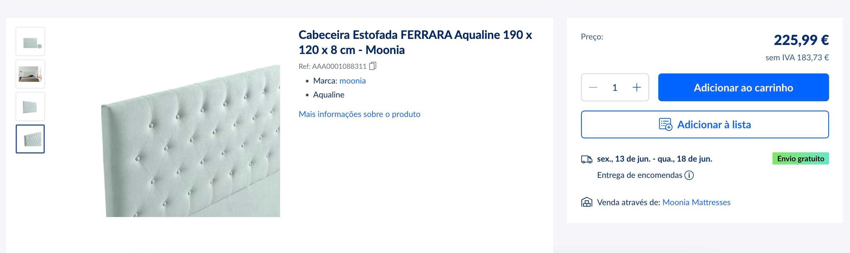 Cabeceira estofada