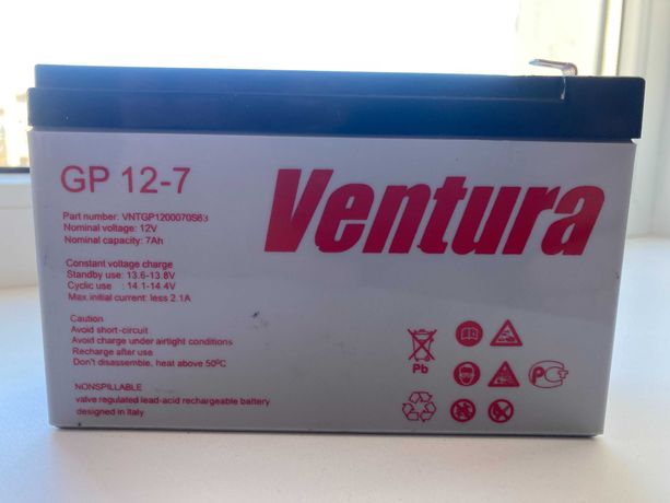 Акумулятор Ventura 12v 7ah+лед стрічка