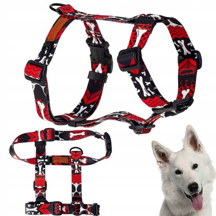 szelki spacerowe dla bardzo dużego psa guard regulowane xl 30 mm wzór