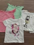 Letnie koszulki dla dziewczynki zestaw na lato t-shirt bluzeczki 116
