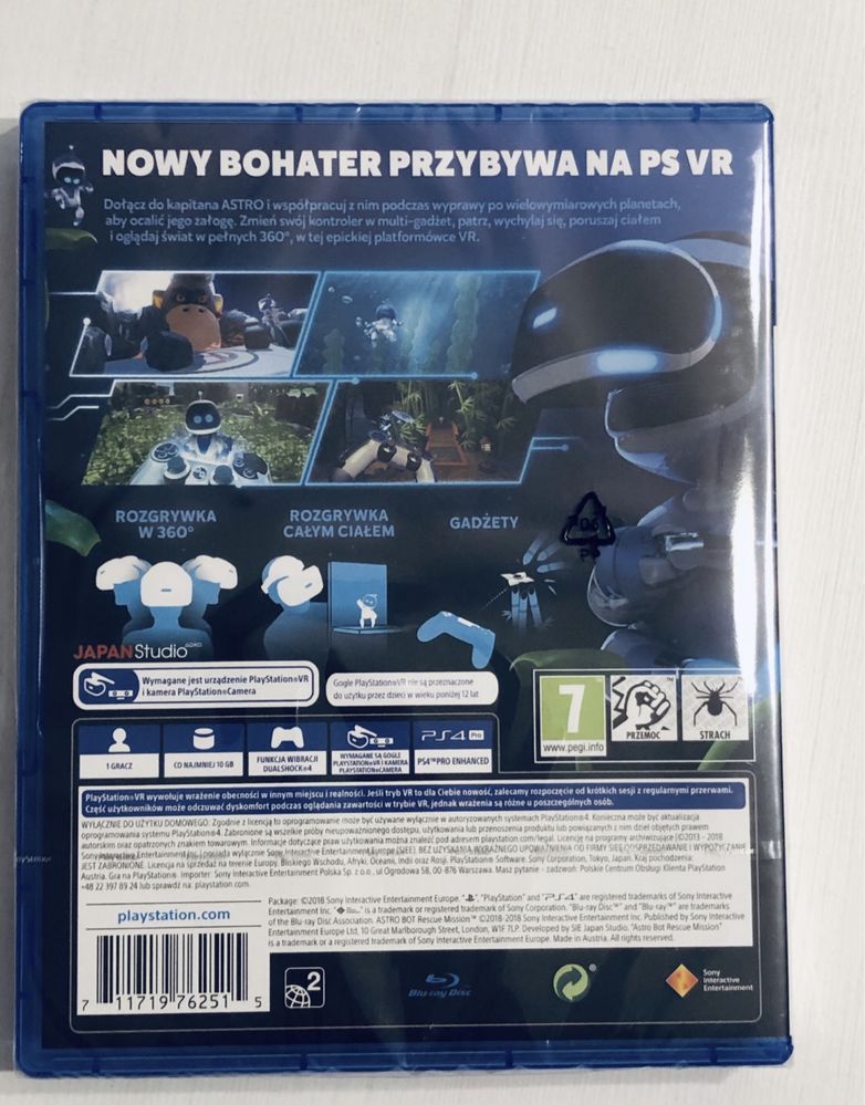 Astrobot gra vr gogle na ps4 gry playstation ps5 pro astro bot pl dubb