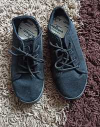 Buty dla chłopca czarne sznurowane trampki  r 38