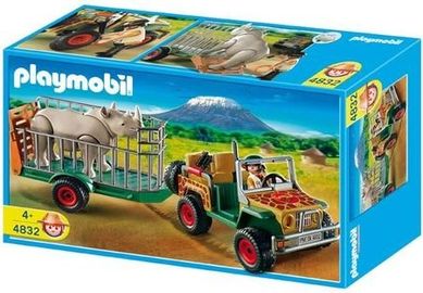 Playmobil 4832 jeep z nosorożcem