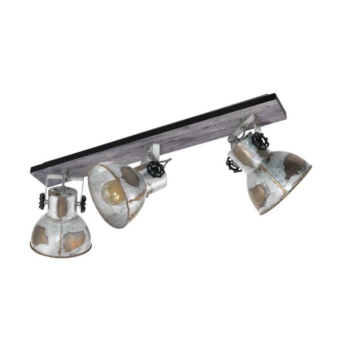 Lampa sufitowa industrialna rustykalna metalowe klosze Eglo Barnstaple