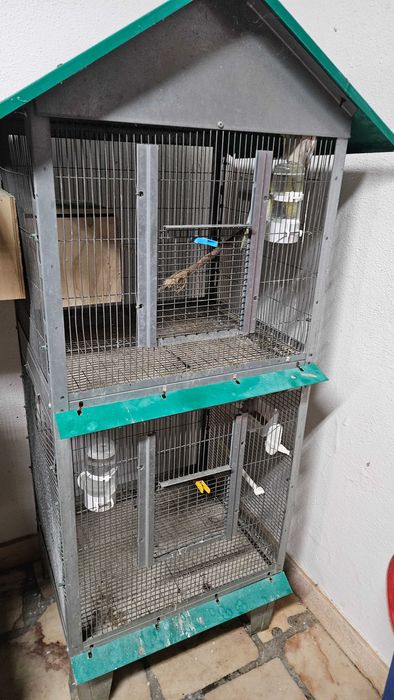 Gaiolas piso duplo pawhut