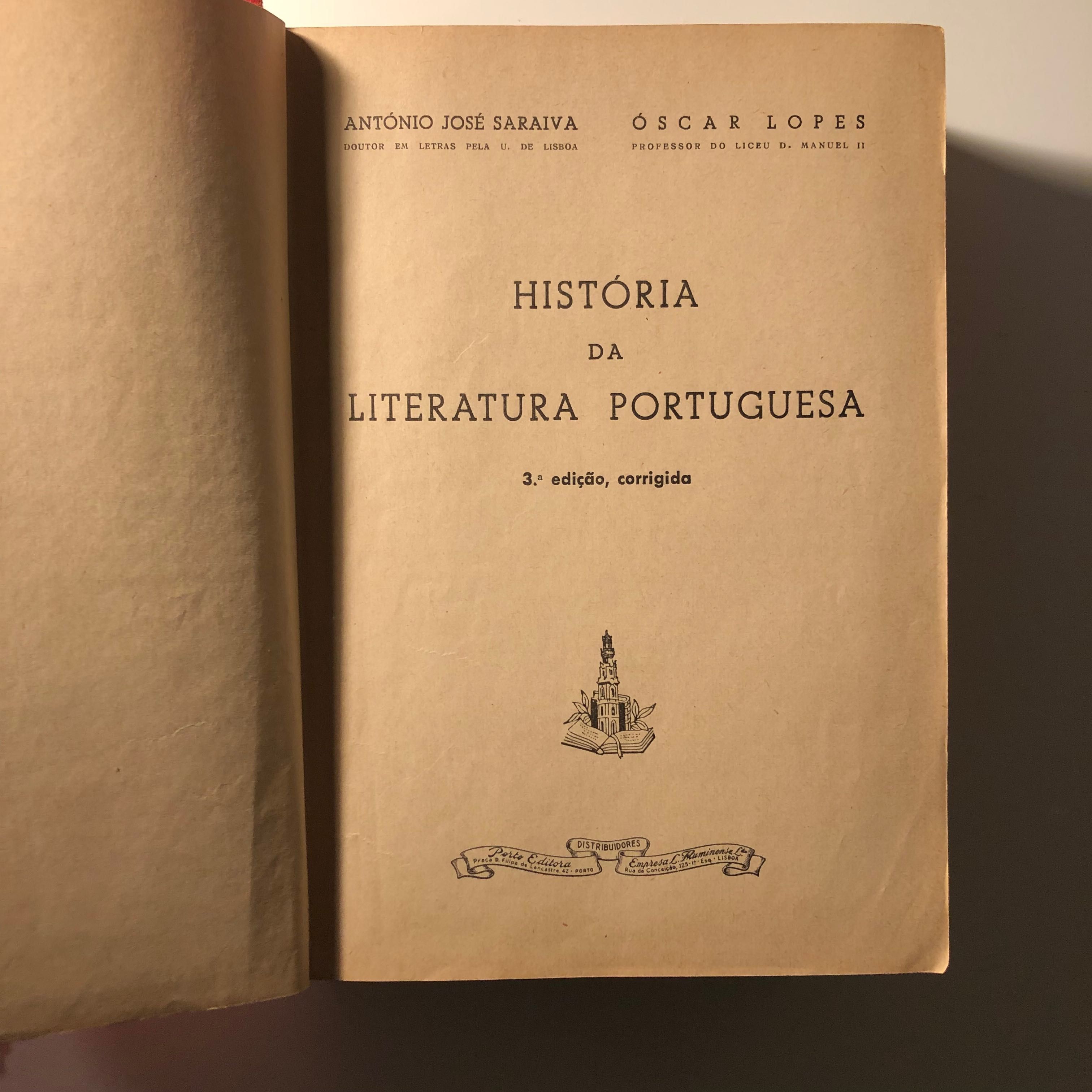 História da literatura Portuguesa. António José Saraiva e Oscar Lopes