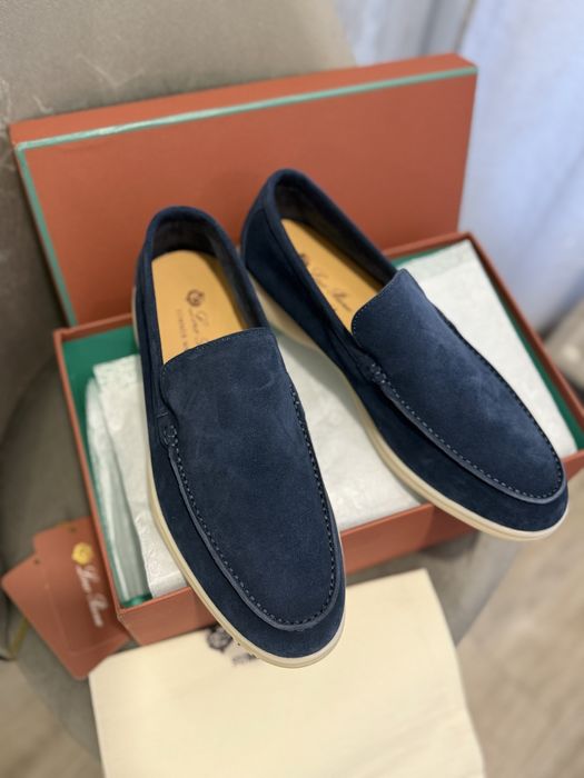 Лоферы loro piana лоро пиана мужские туфли чоловічі замшеві