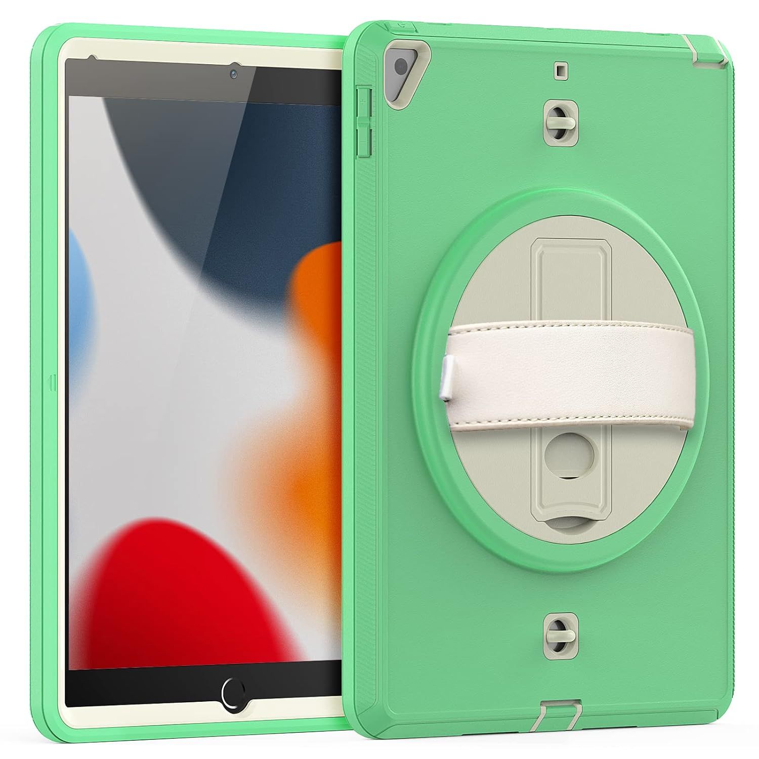 Etui do iPad 6/5 9.7" z Podstawką i Paskiem na Ramię Zielone