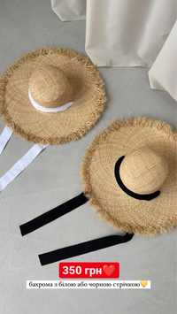 Капелюх шляпа з бахромою з натуральної соломи