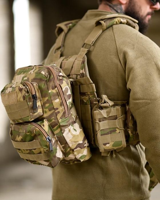 Плитоноска 4 точки скидання мультикам Single Sword DETECT