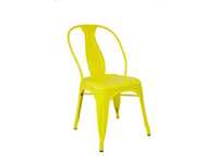 Krzesło metalowe loft żółtym