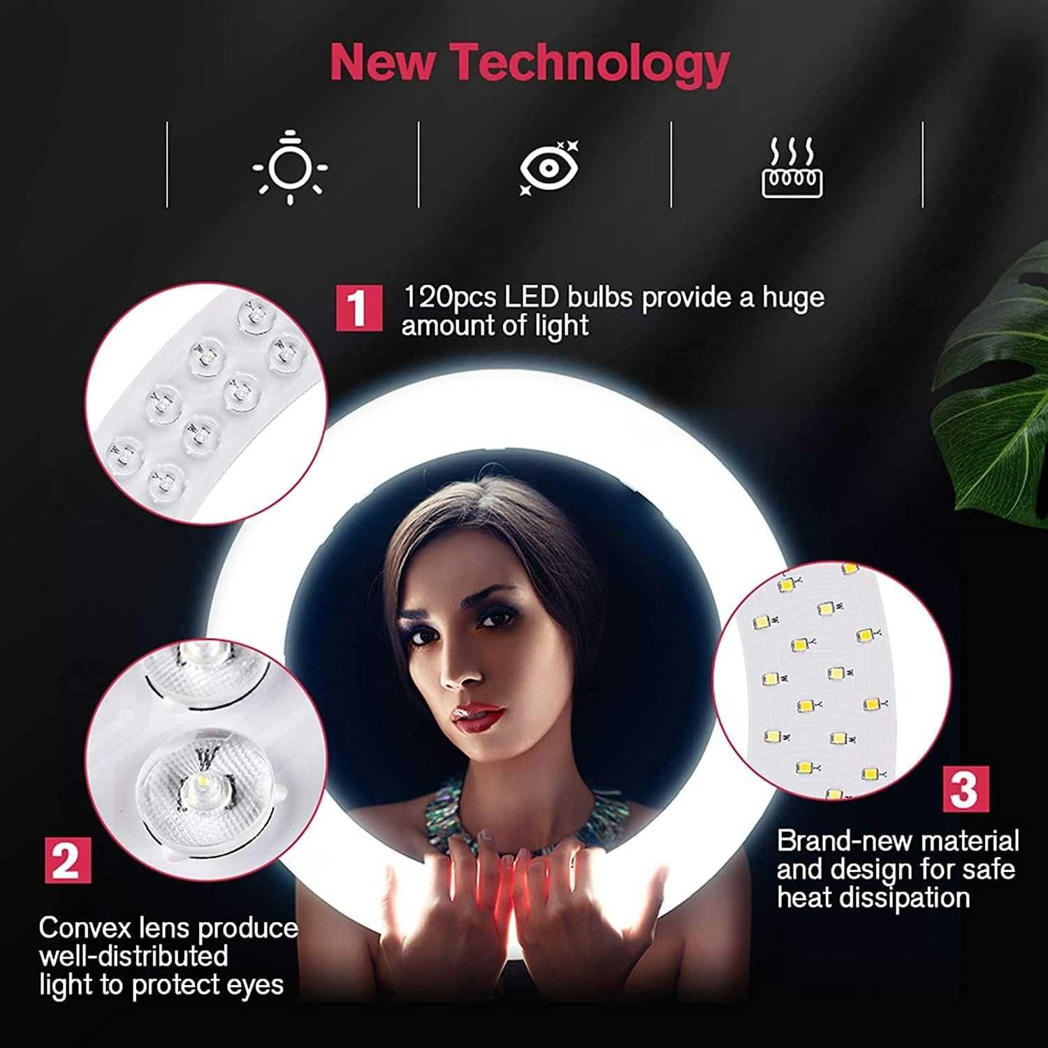 19" lampa pierścieniowa LED Ring Light do makijażu studyjnego + pilot