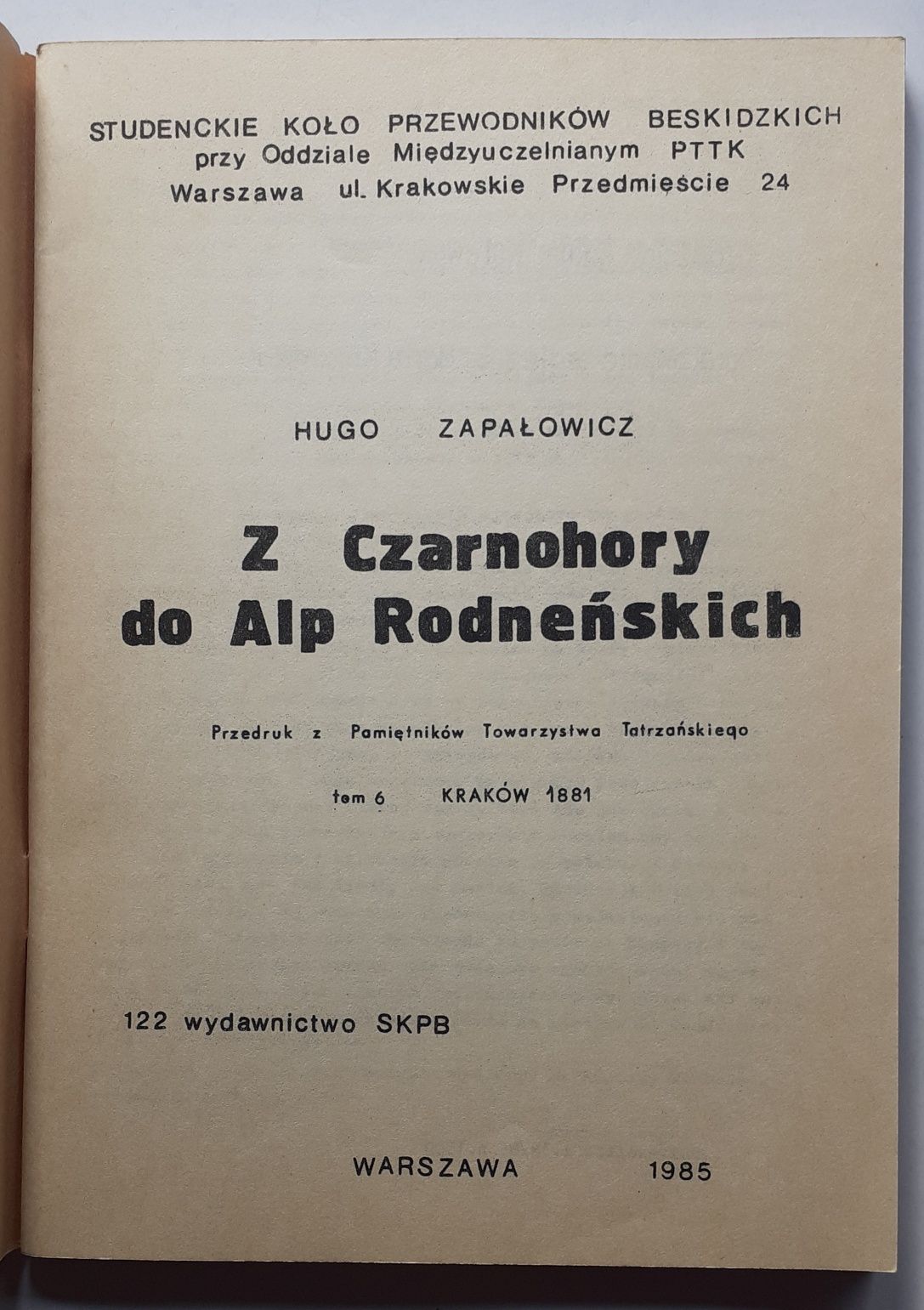 Z Czarnohory do Alp Rodneńskich