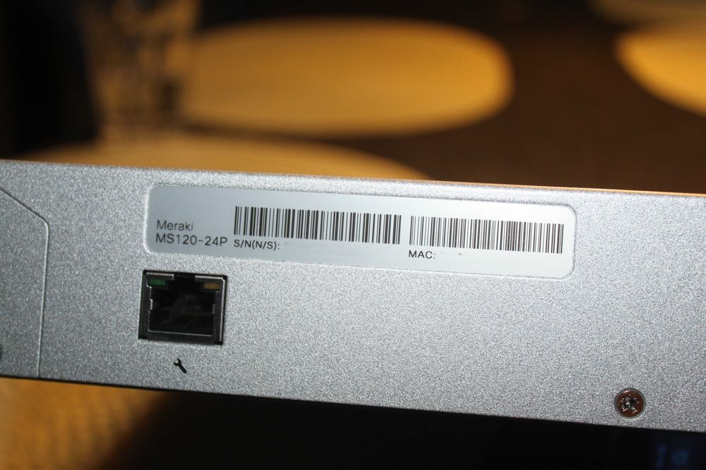 Cisco Meraki MS120-24P Switch, 24x RJ-45, 4x SFP, 370W PoE+
