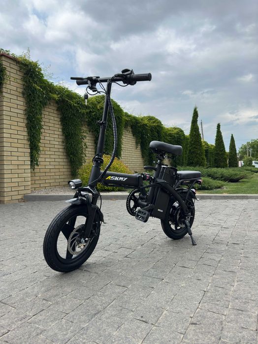 Електровелосипед ASKMY U15 чорний (48V 600W 18AH з сидінням та кошиком