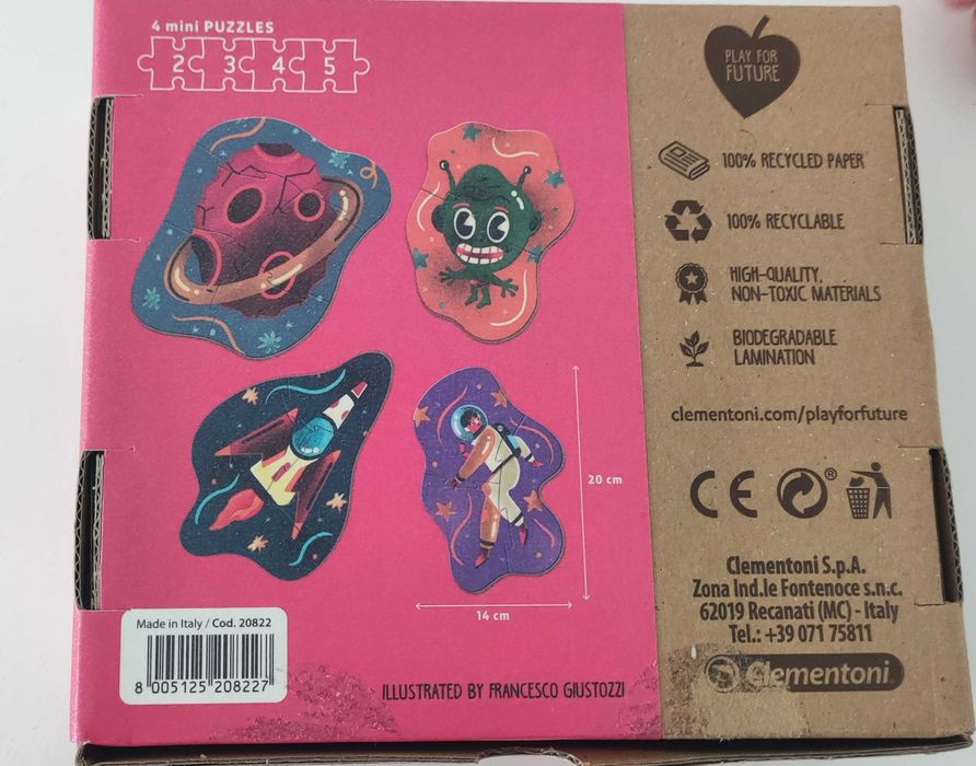 4 MINI PUZZLES DO ESPAÇO - Clementoni