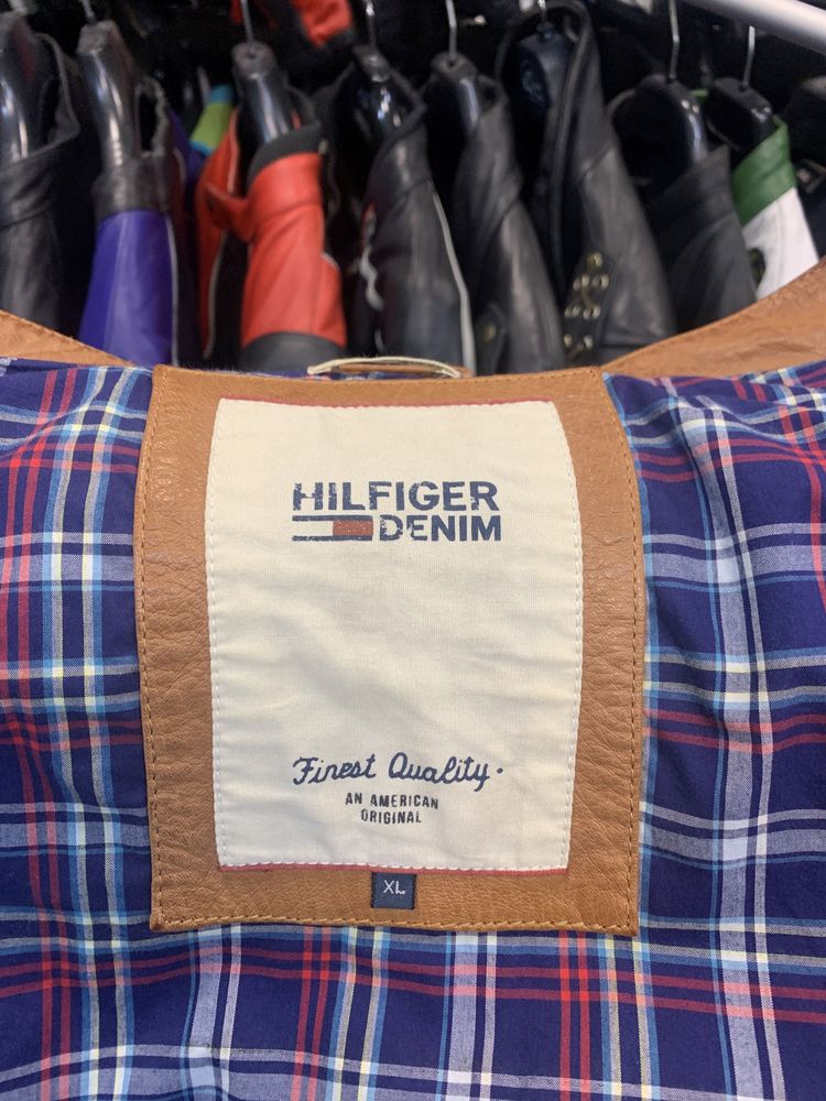 Куртка кожа Tommy hilfiger