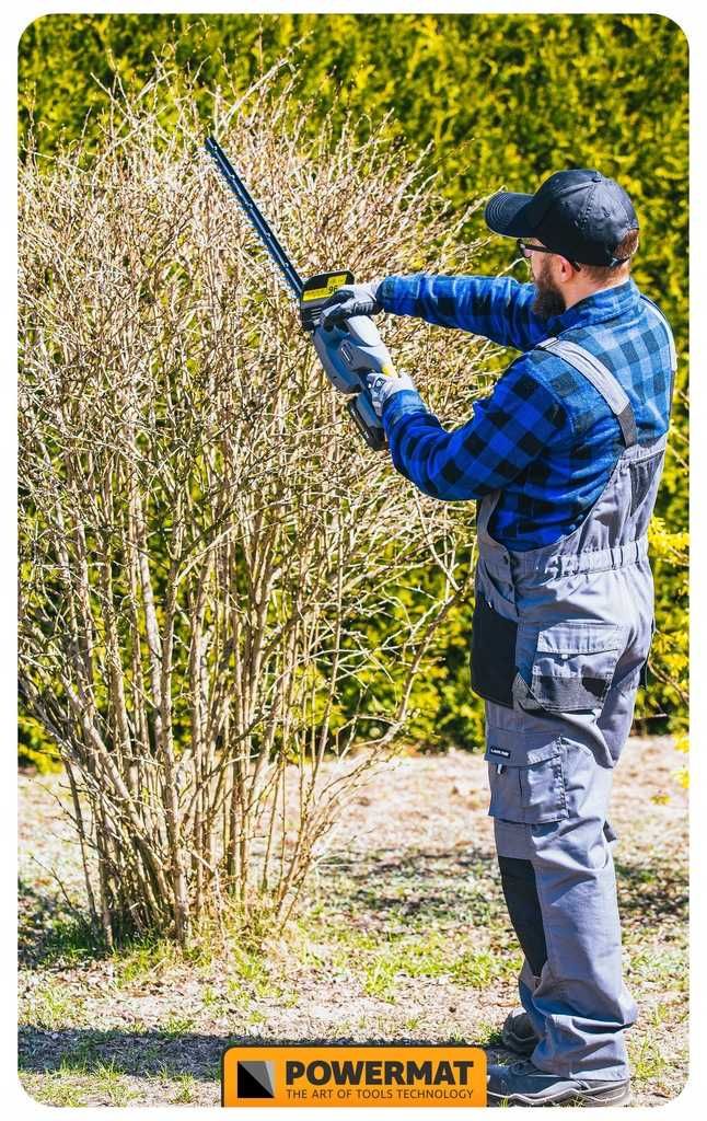 NOŻYCE AKUMULATOROWE DO ŻYWOPŁOTU krzewów gałęzi 450mm 21V 2xbateria