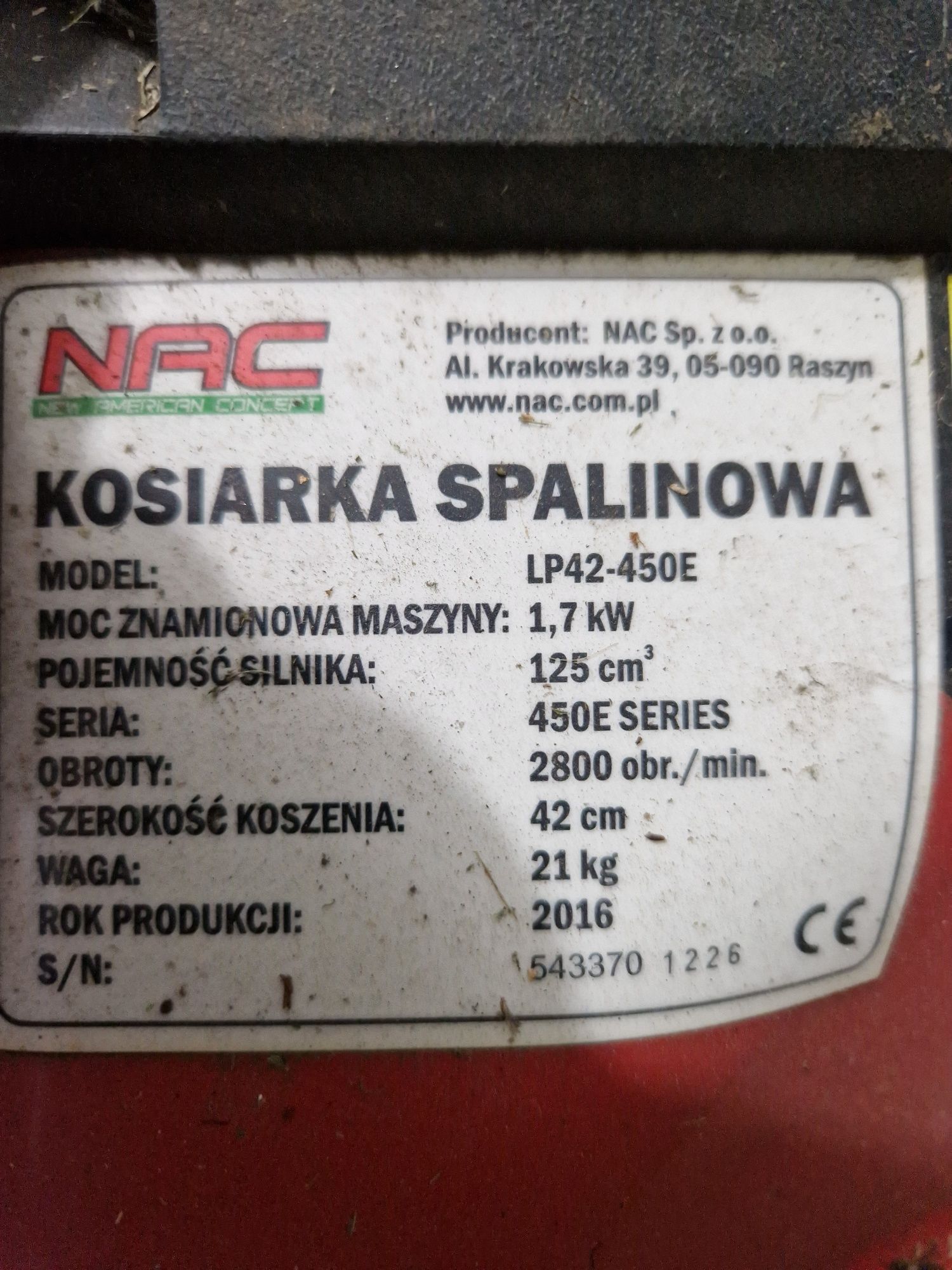 Kosiarka spalinowa NAC