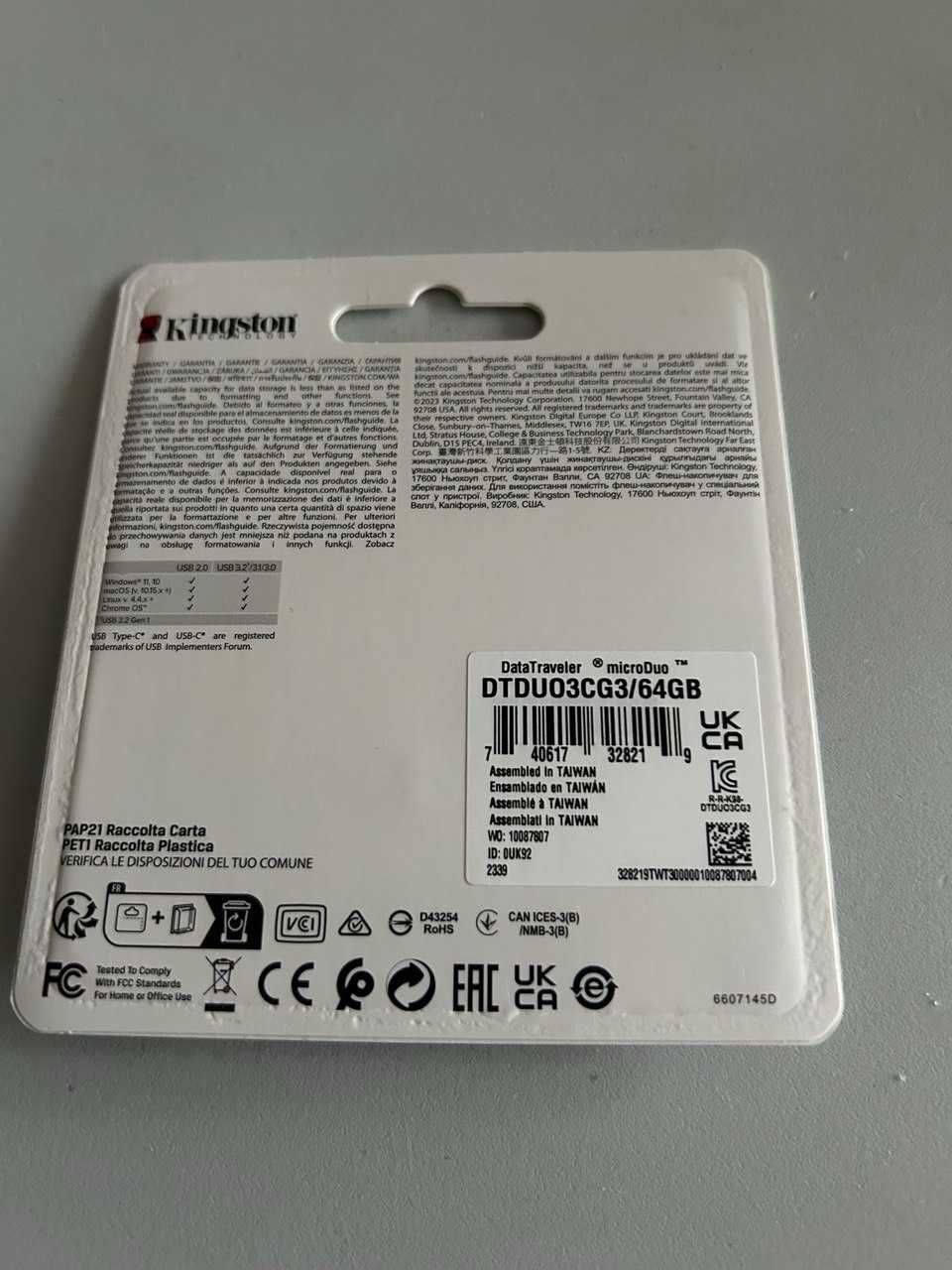 Pendrive Kingston DataTraveler microDuo 3C 64GB DUAL USB-A + USB-C 3.2