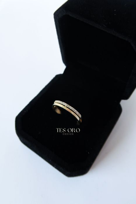 Złoty Pierścionek z Cyrkoniami | 14 | Proba Złota 585