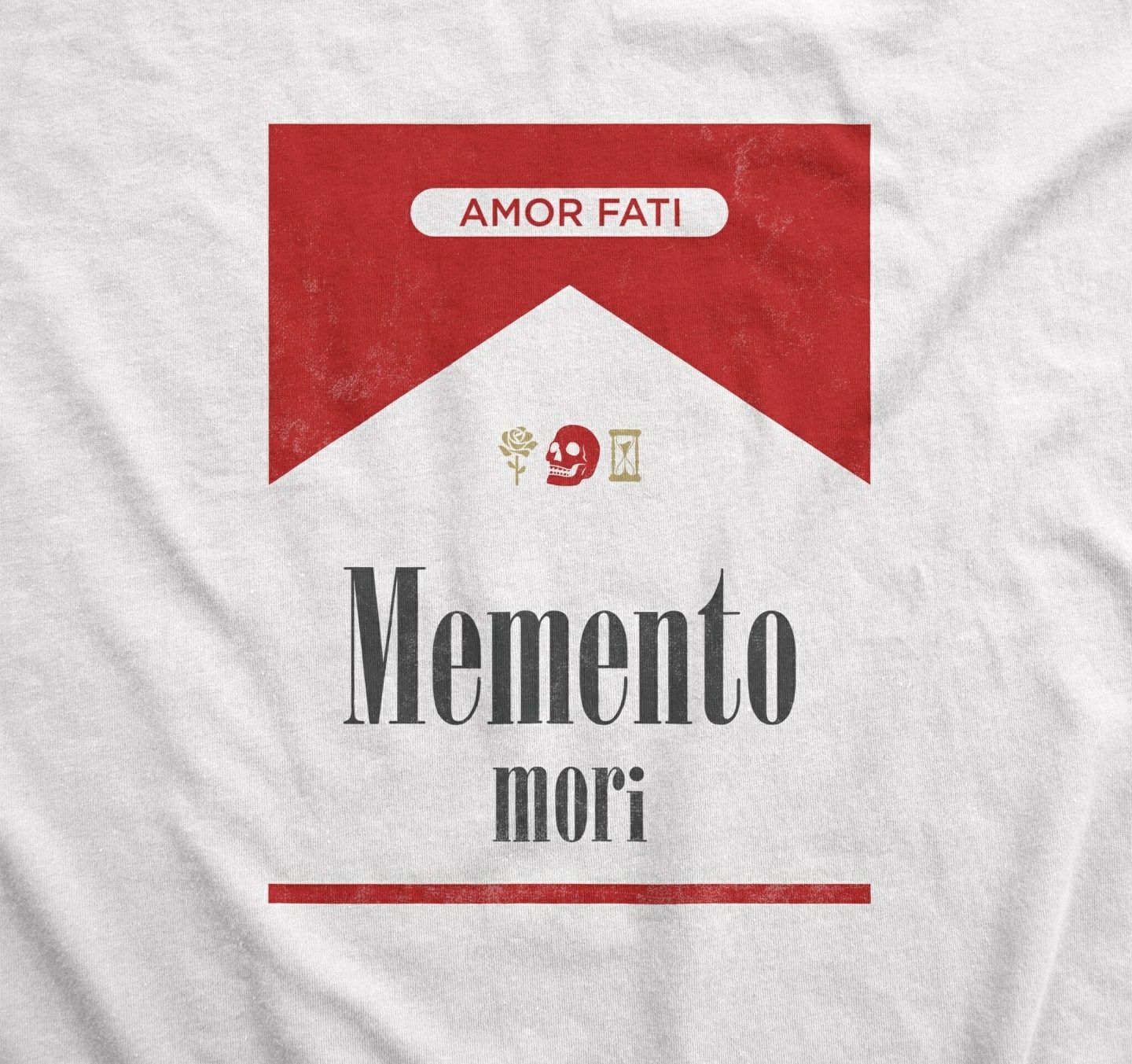 T shirt Memento Mori Estóica Amor Fati Marlboro