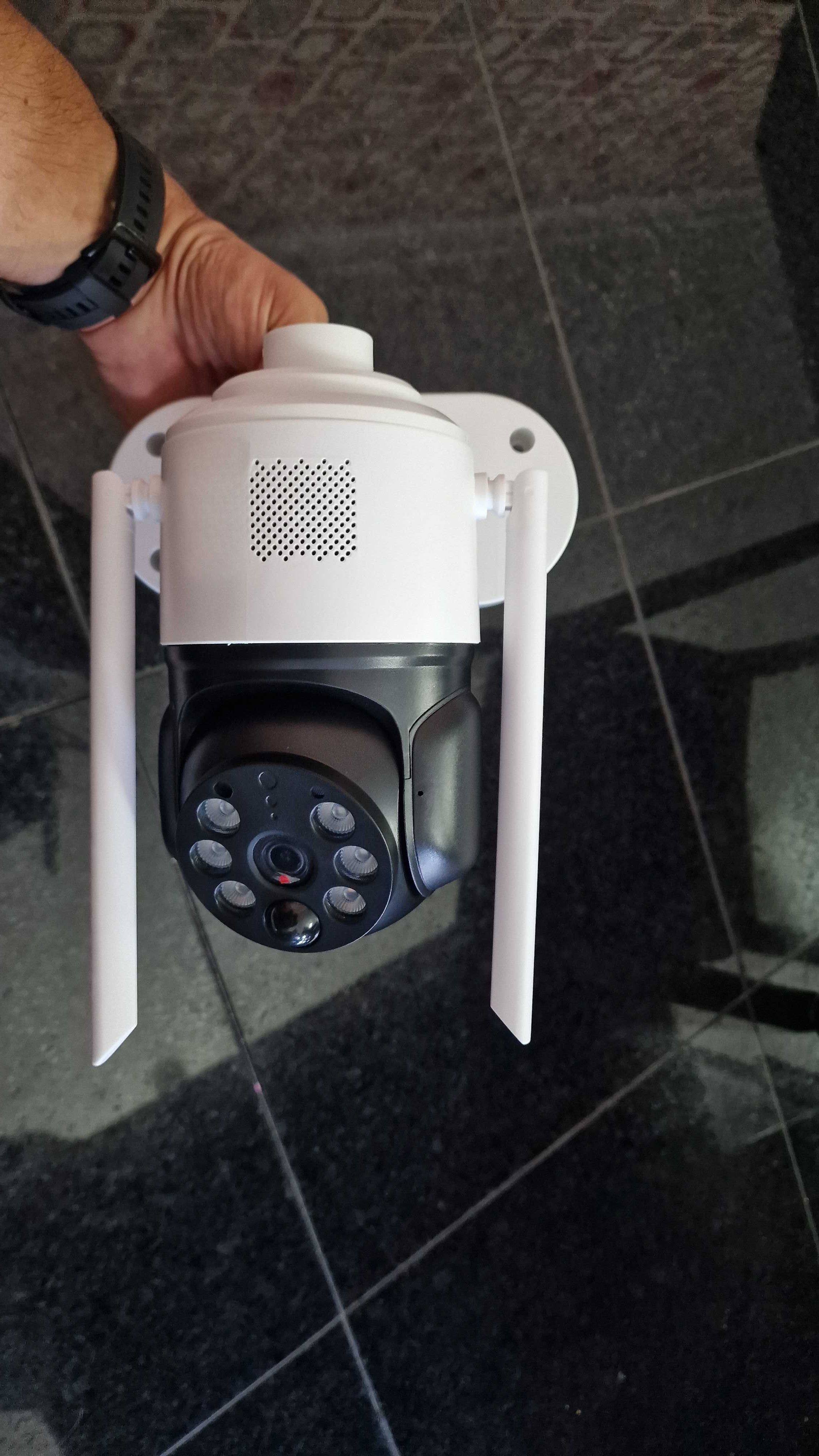 Camera de Vigilância PTZ com painel Solar Wi-Fi Segurança e Sem Fios