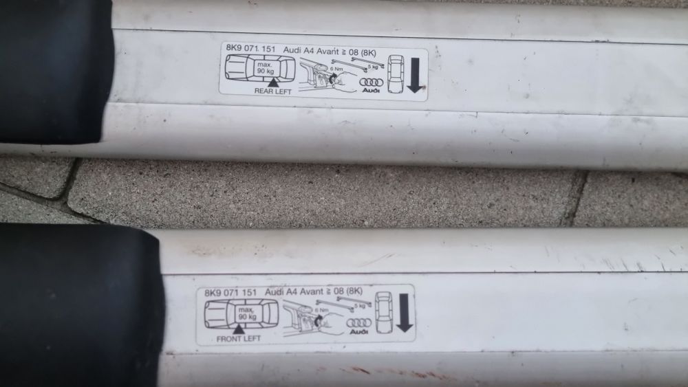 Oryginalne belki dachowe Audi A4 B8 Avant