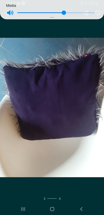 Poszewka home kolekcja fiolet włos włochata frędzle boho kolor zima