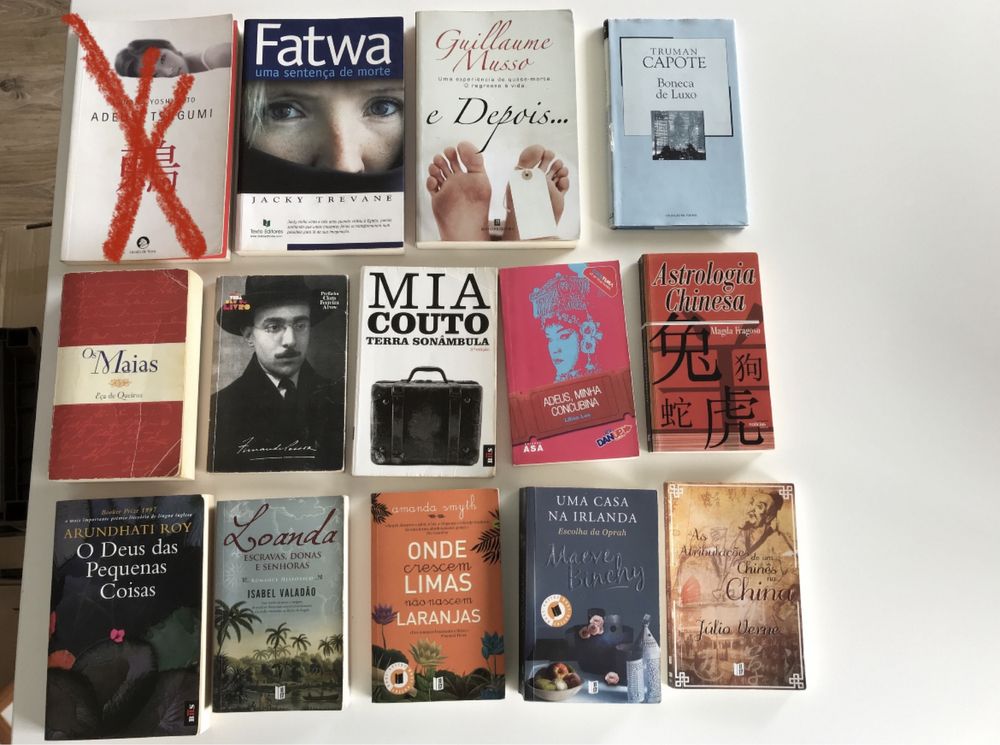 Vários livros, clássicos, best-sellers em Português, Inglês e Espanhol