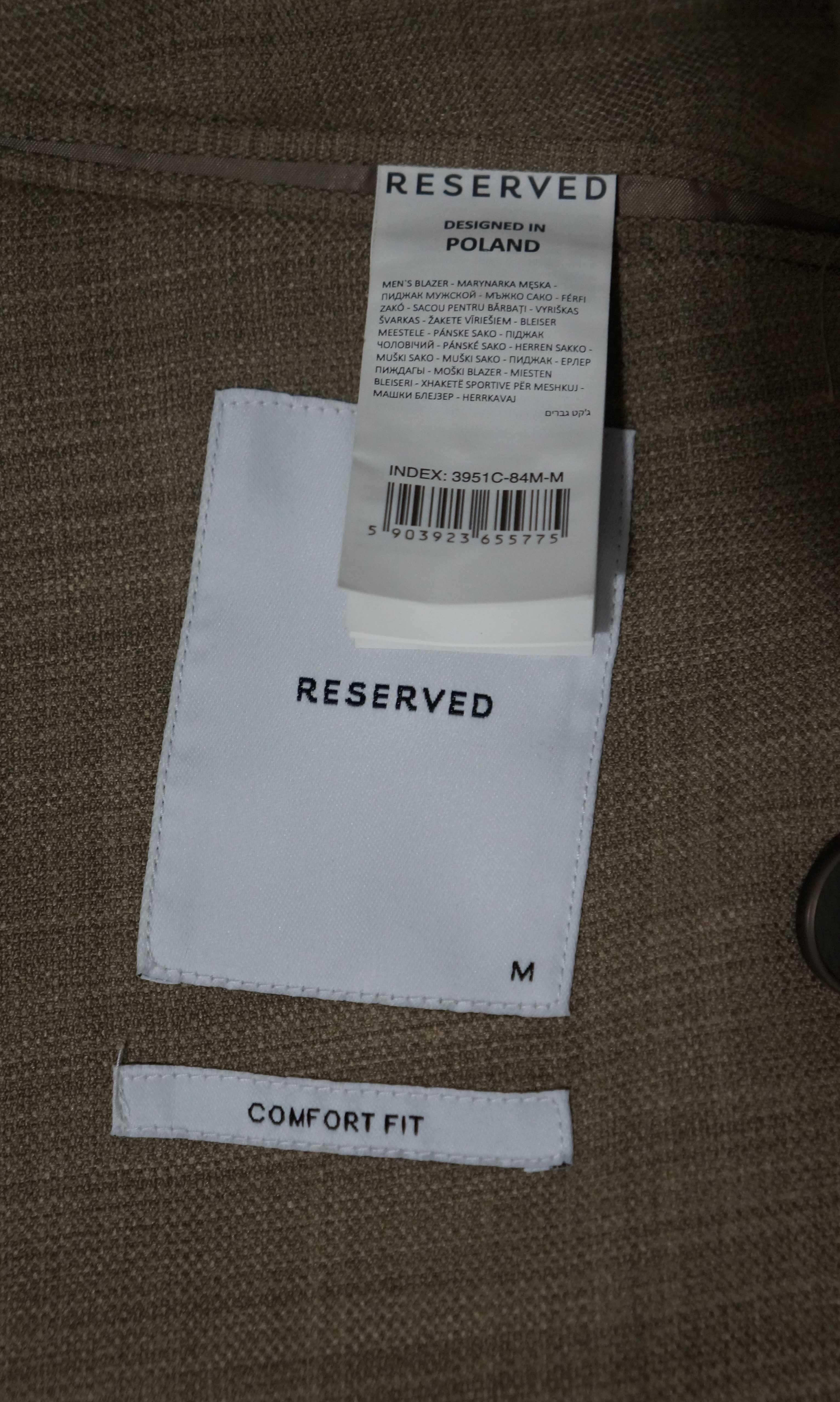Garnitur Dwurzędowy Reserved Rozmiar L, S, M Kolor Capucino