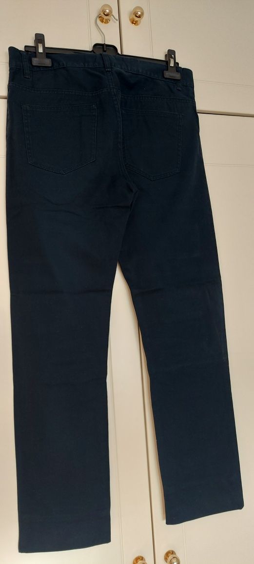 Calças Sarja Homem Azul Navy H&M Tam31