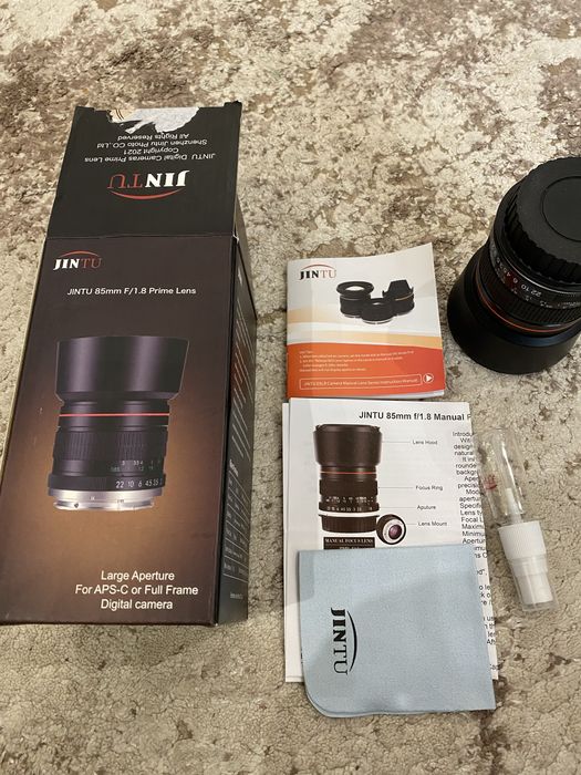 обєктив  JINTU 85mm F/1.8 Prime Lens нікон і соні