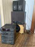 Wieża Panasonic + 4 głośniki + subwoofer