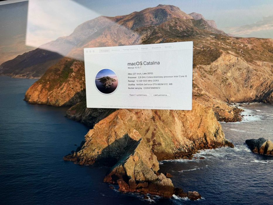 iMac 27 Late 2012 – i5/12GB RAM/1TB – z oryginalną klawiaturą i myszą