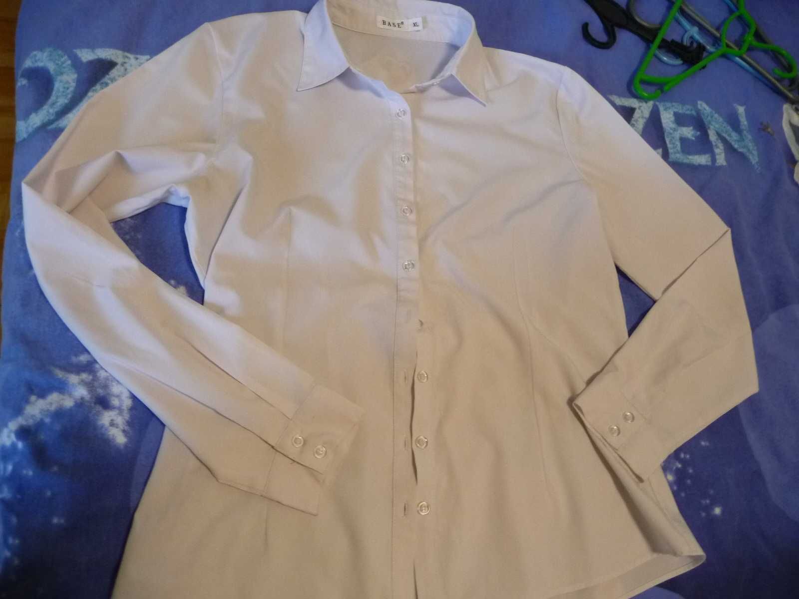 Белая офисная блузка рубашка "Base"
