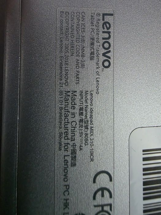 Ноутбуки планшети  Lenovo IdeaPad Miix 310 10.1" 64GB в наявності