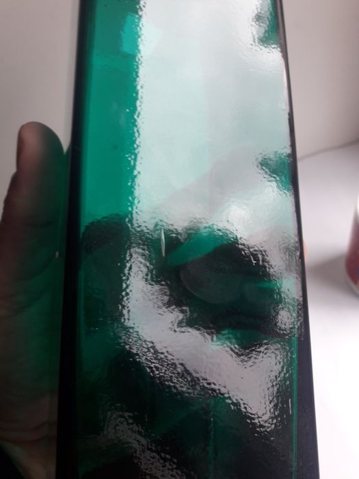 Wazon gigant szkło zielone grube