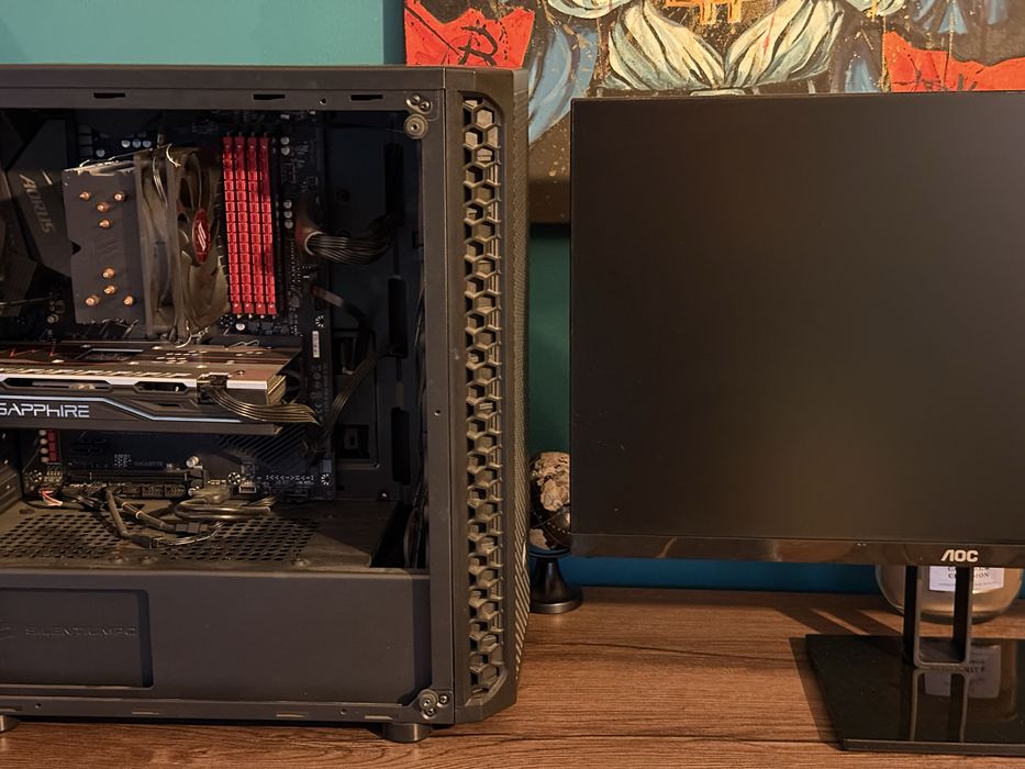 Komputer+monitor R5 1600 RX580 8GB 16GB DDR4