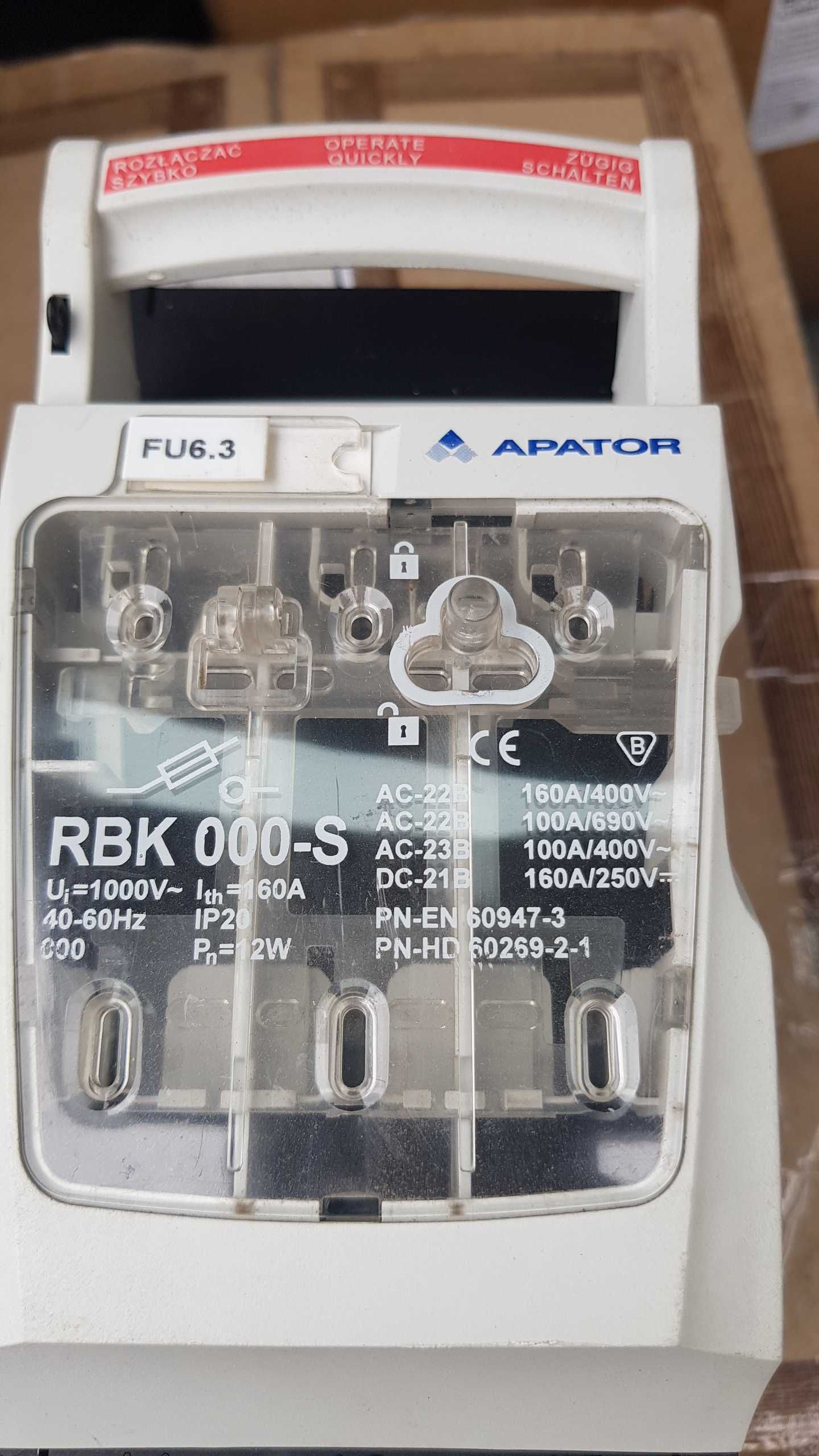 Выключатель-разъединитель RBK 000-S APATOR