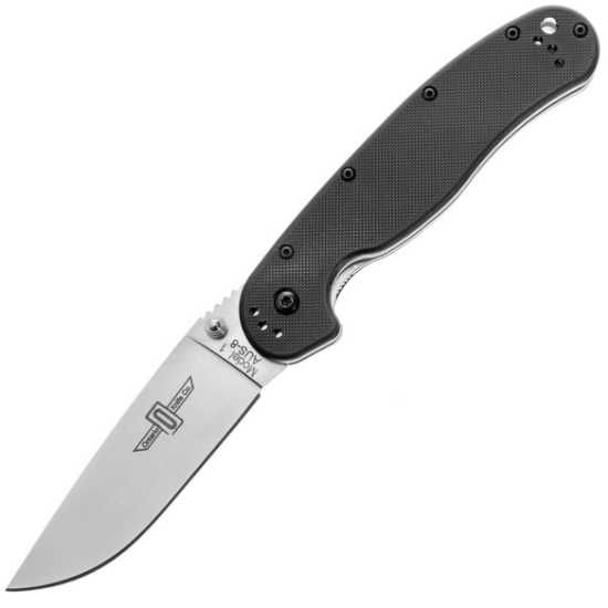 Nóż składany Ontario RAT 1 Folder Silver Plain Black Handle