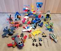 Imaginext samoloty, kontrola lotów, dinozaury, figurki, karetka