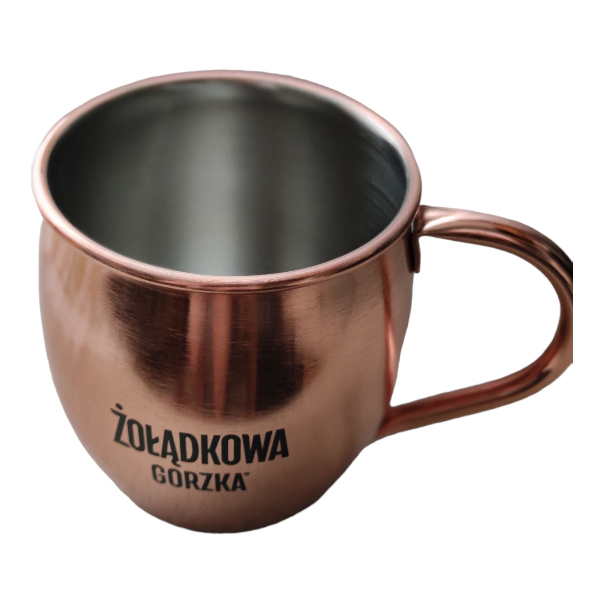 Kubek, kufel retro Żołądkowa miedziany do grzańca