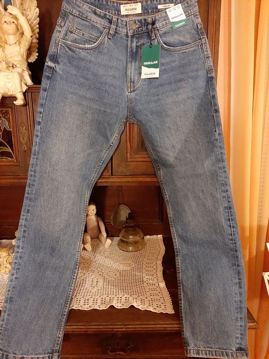 Jeansy Regular Pull Bear  Roz. Euro 42 USA 32 świetne, nowe z metką!